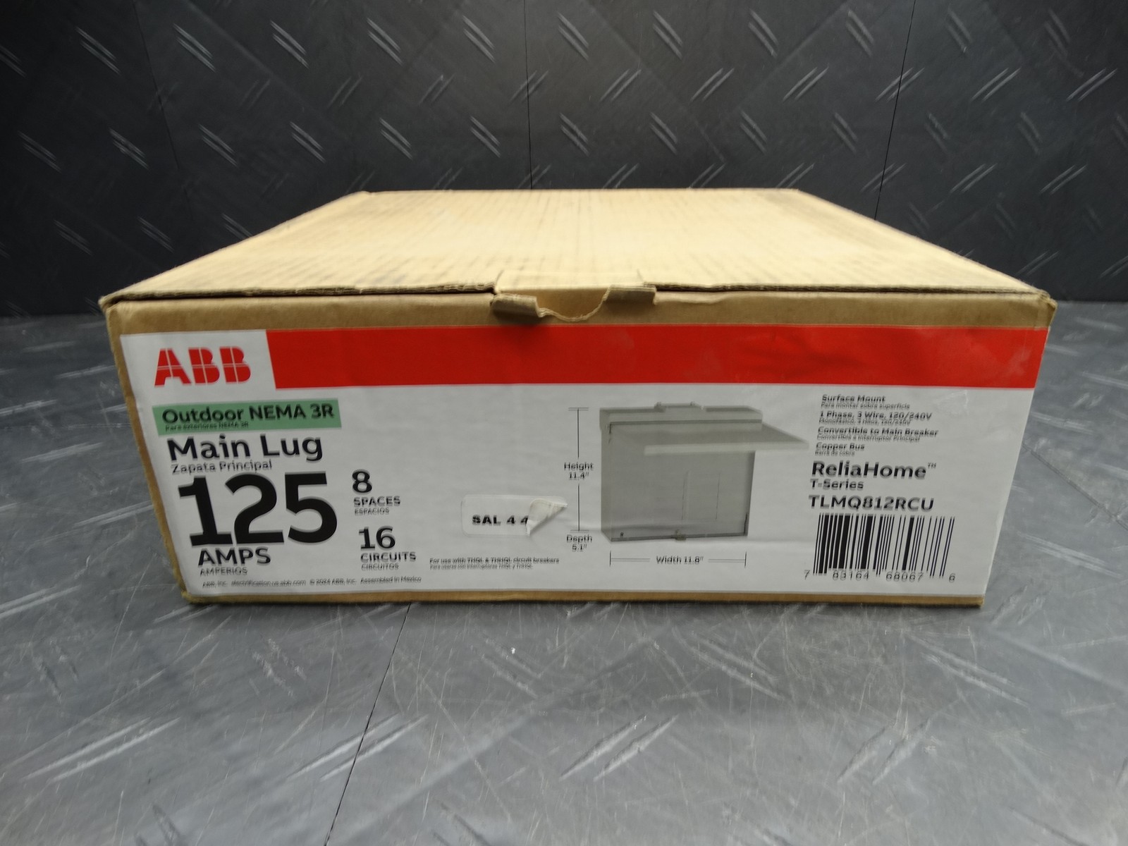 ABB 125A 8-Space 16-Circuit Main Lug Load Center (TLMQ812RCU)