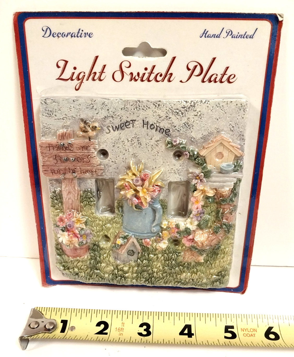 Hand Painted Ceramic Double Toggle Light Switch, Switch Plate Cover – Yard Color