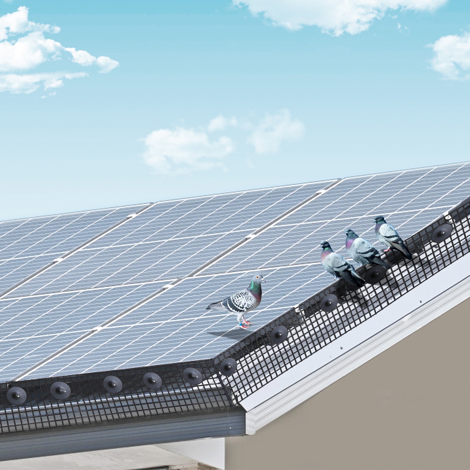 VEVOR 8in x 100ft Solar Panel Bird Guard Critter Guard Roll Kit 70pcs Fasteners