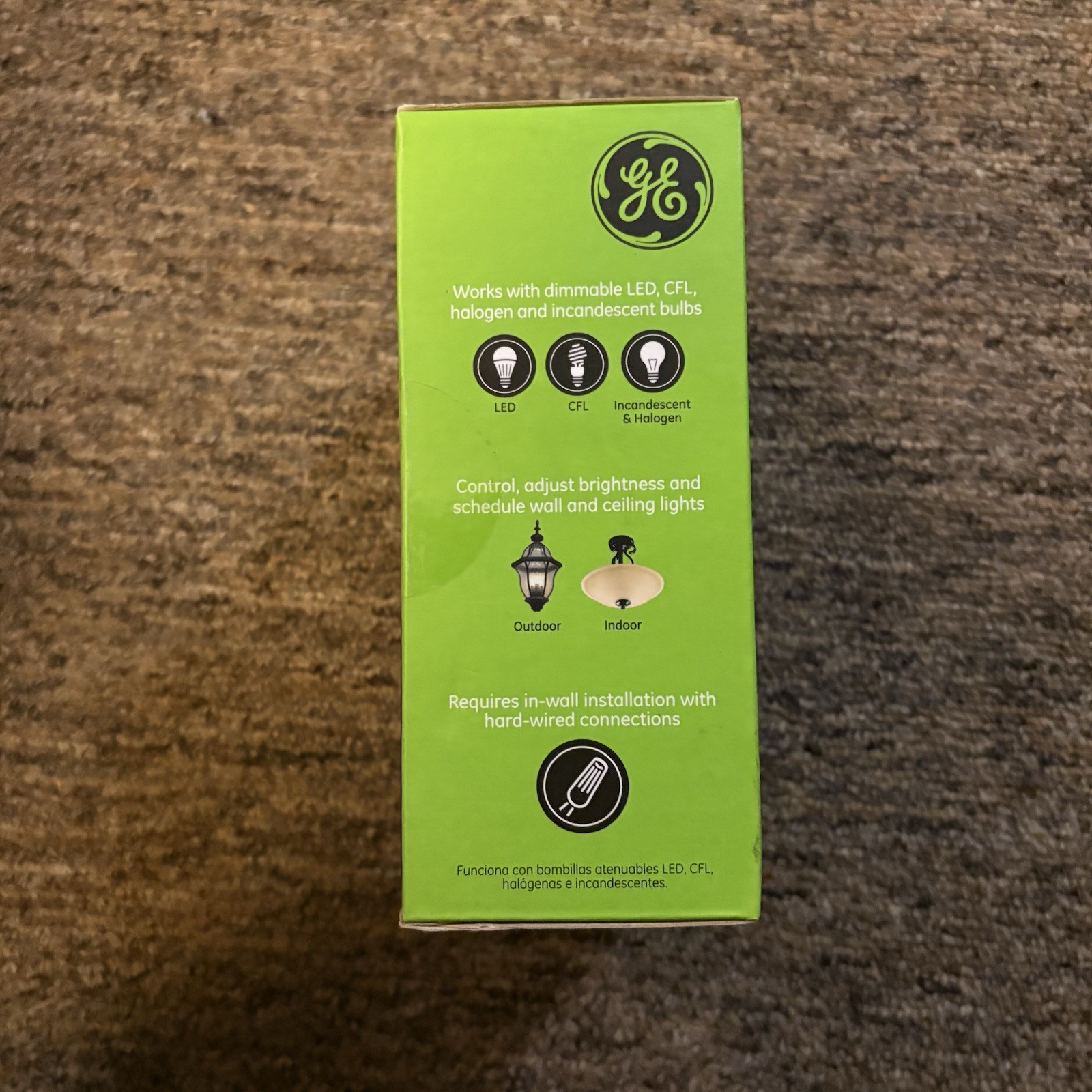 Smart Dimmer Switch GE Z-Wave Plus In-Wall ZW3005 App Control White/Light Almond