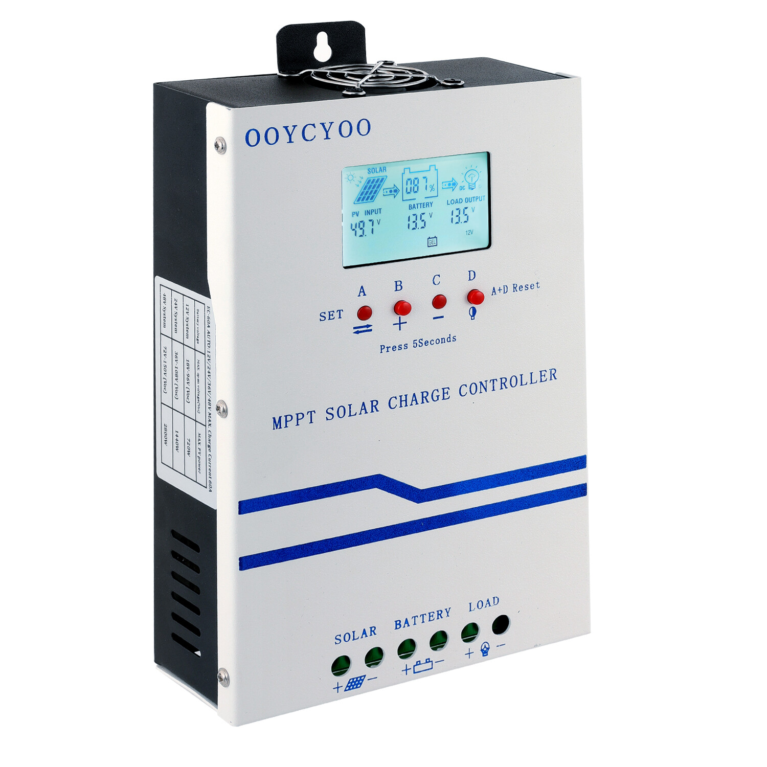 40A 60A MPPT Solar Charge Controller 12V 24V 48V Battery Regulator PV 160V 2800W