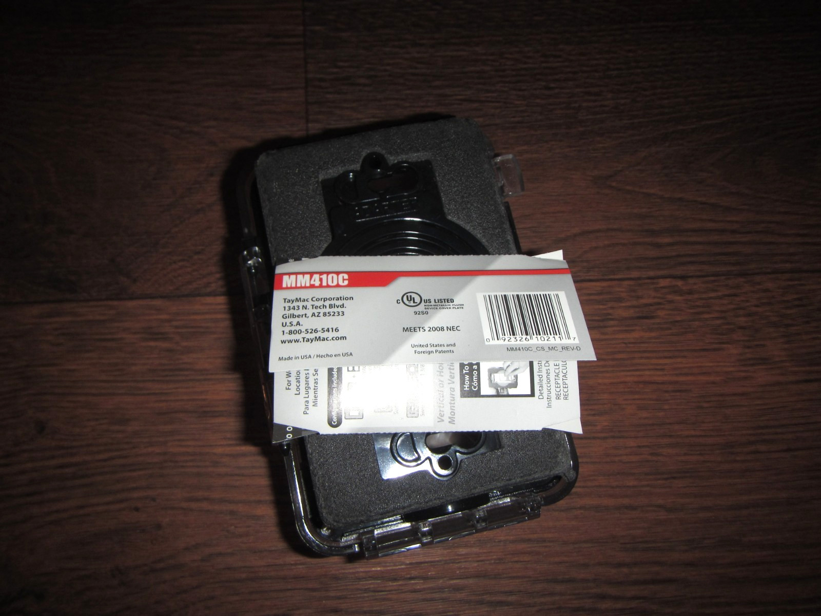 Hubbell Taymac MM410C Weatherproof 1-Gang Receptacle Outlet Cover, 2.75 in Clear