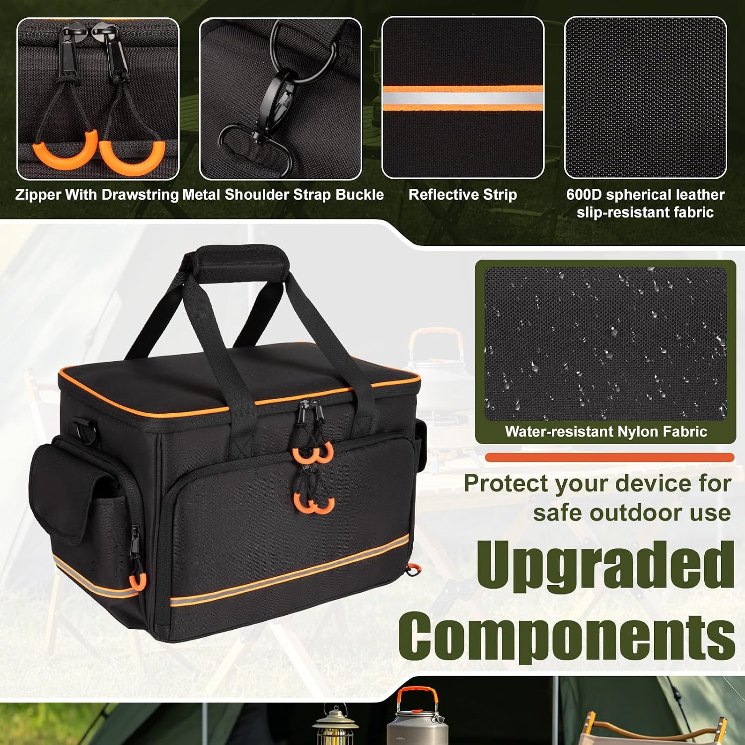 Portable Power Station Bag Compatible with Jackery Explorer 2000 V2, Features Ch