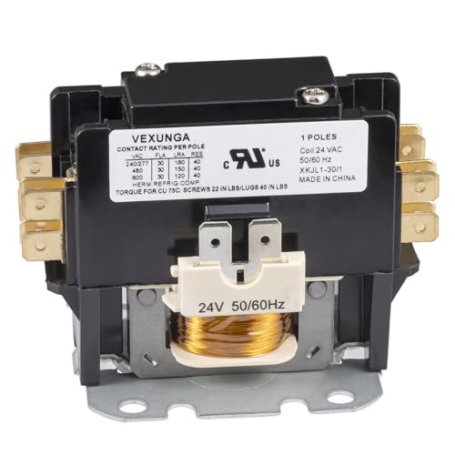 1 Pole 30 Amp 24 VAC Coil AC Contactor 50/60Hz AC Motor Contactor 1P 30A 24V