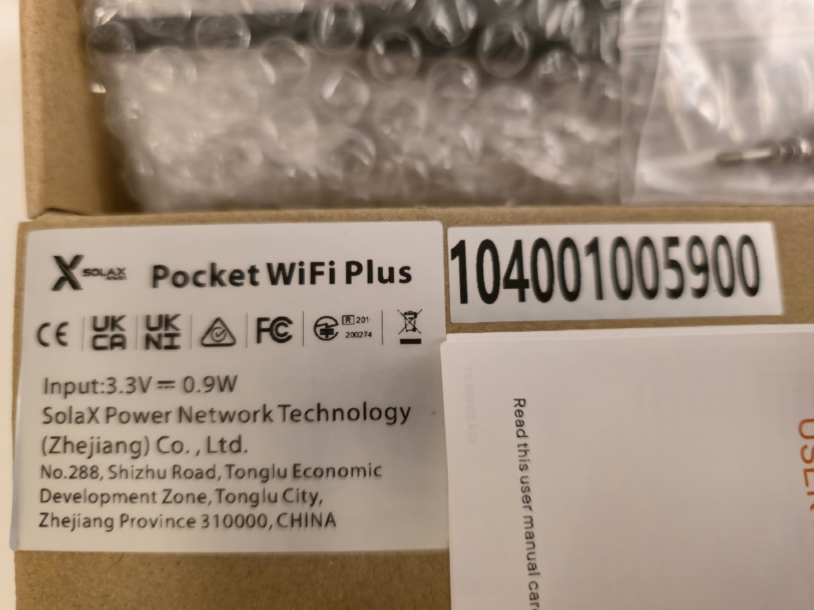 Solax Pocket Wifi Plus Product no 104001005900 Brand New FREE SHIPPING