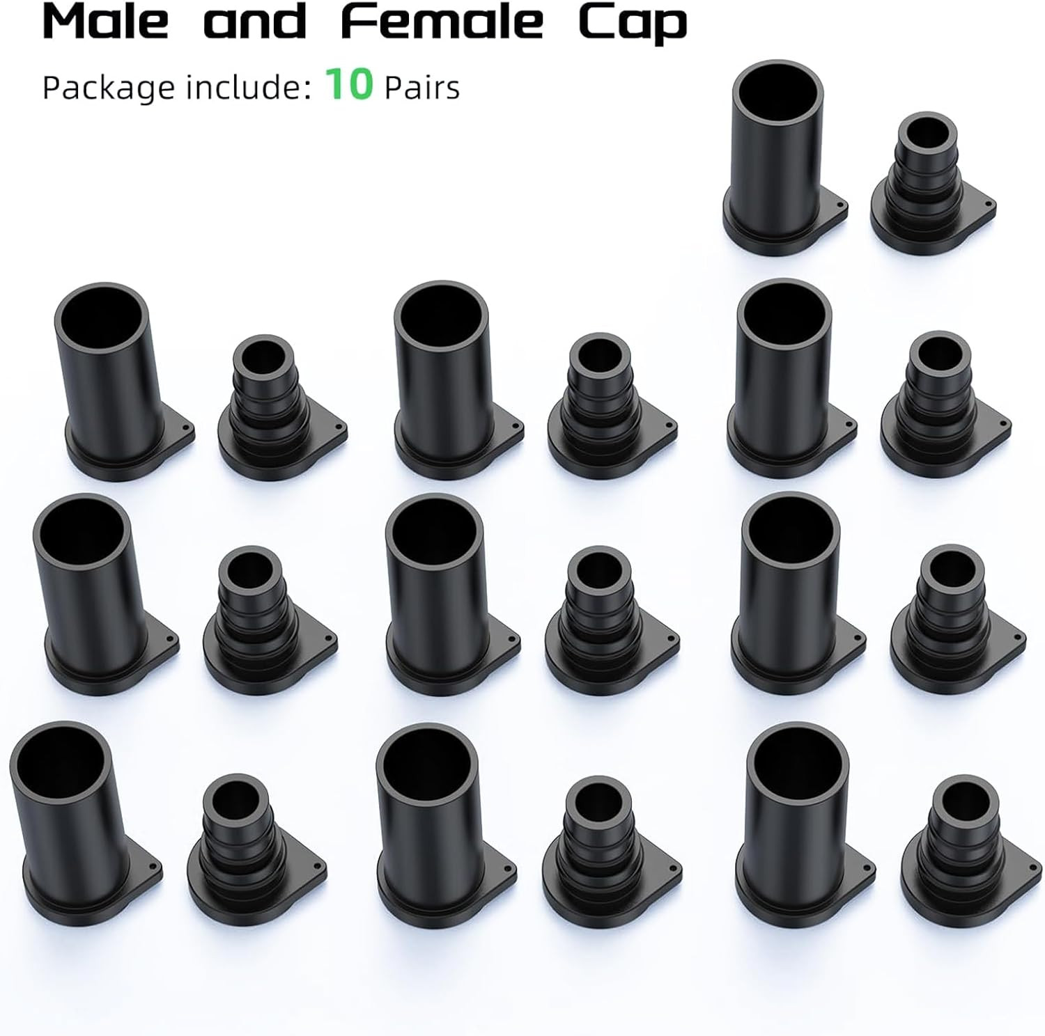 Solar Connector Caps, IP67 Solar Panel Connector Cap Weather Resistant Dust Male