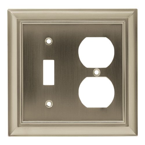 64171 Brushed Satin Nickel Architect Single Switch/Duplex Cover