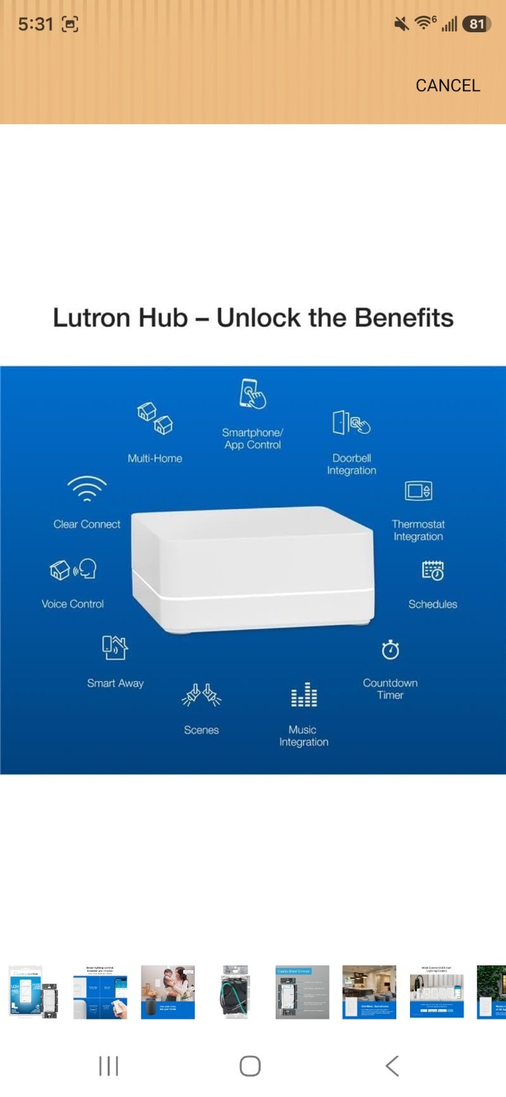 Lutron PD-6WCL-WH-R Lighting Dimmer Switch – White