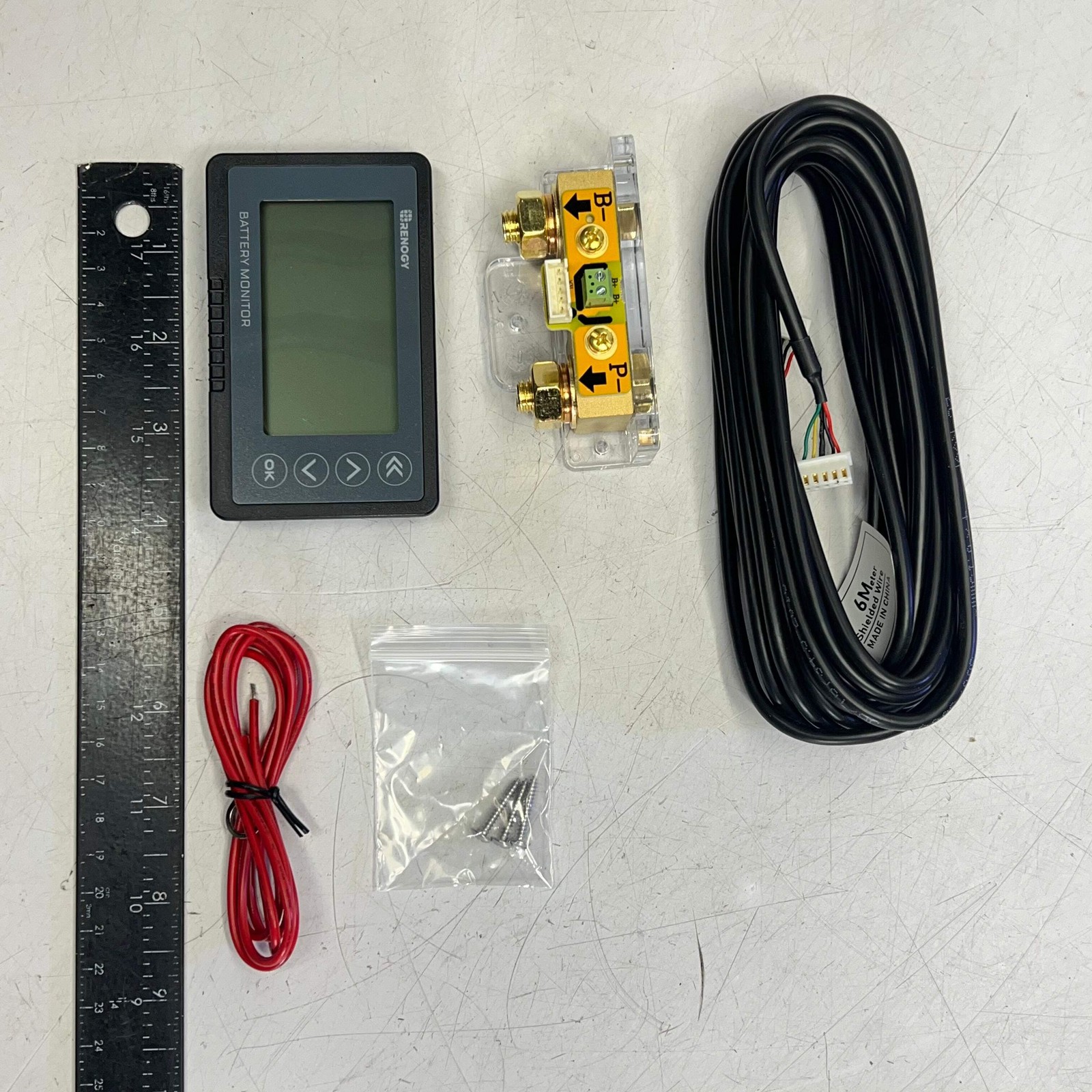 RENOGY Battery Monitor W/ Shunt 500A 120V Black RBM500-G3-US