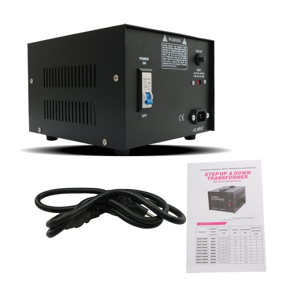 1500W Voltage Converter Transformer Step Up/Down-110v-220v/220v-110v