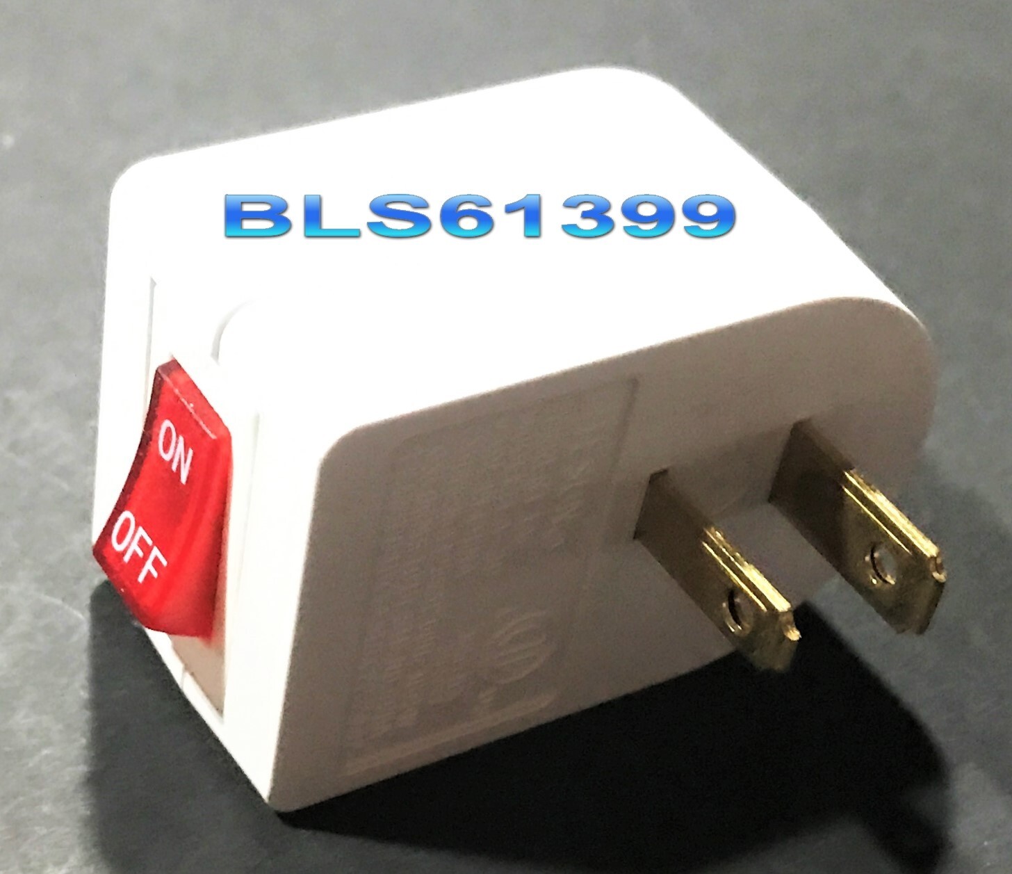 2 Prong Single Outlet Red LED Lighted Electric ON OFF Power Switch AC Wall Plug