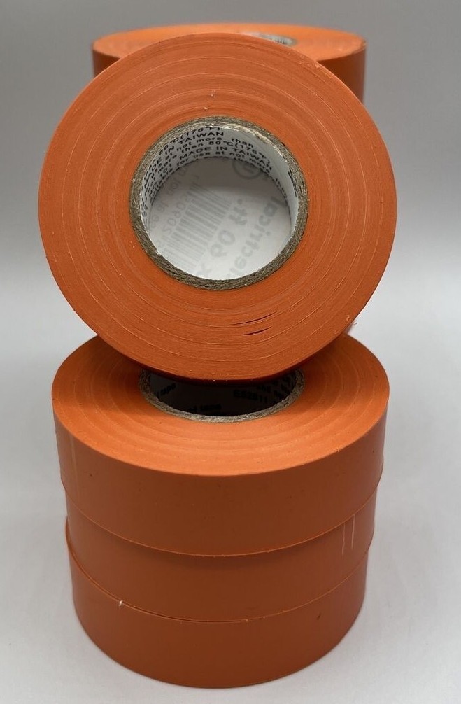 Vinyl PVC Electrical Tape 3/4Inx60Ft-Green, Red, Orange, Yellow, Blue,Brown,Gray
