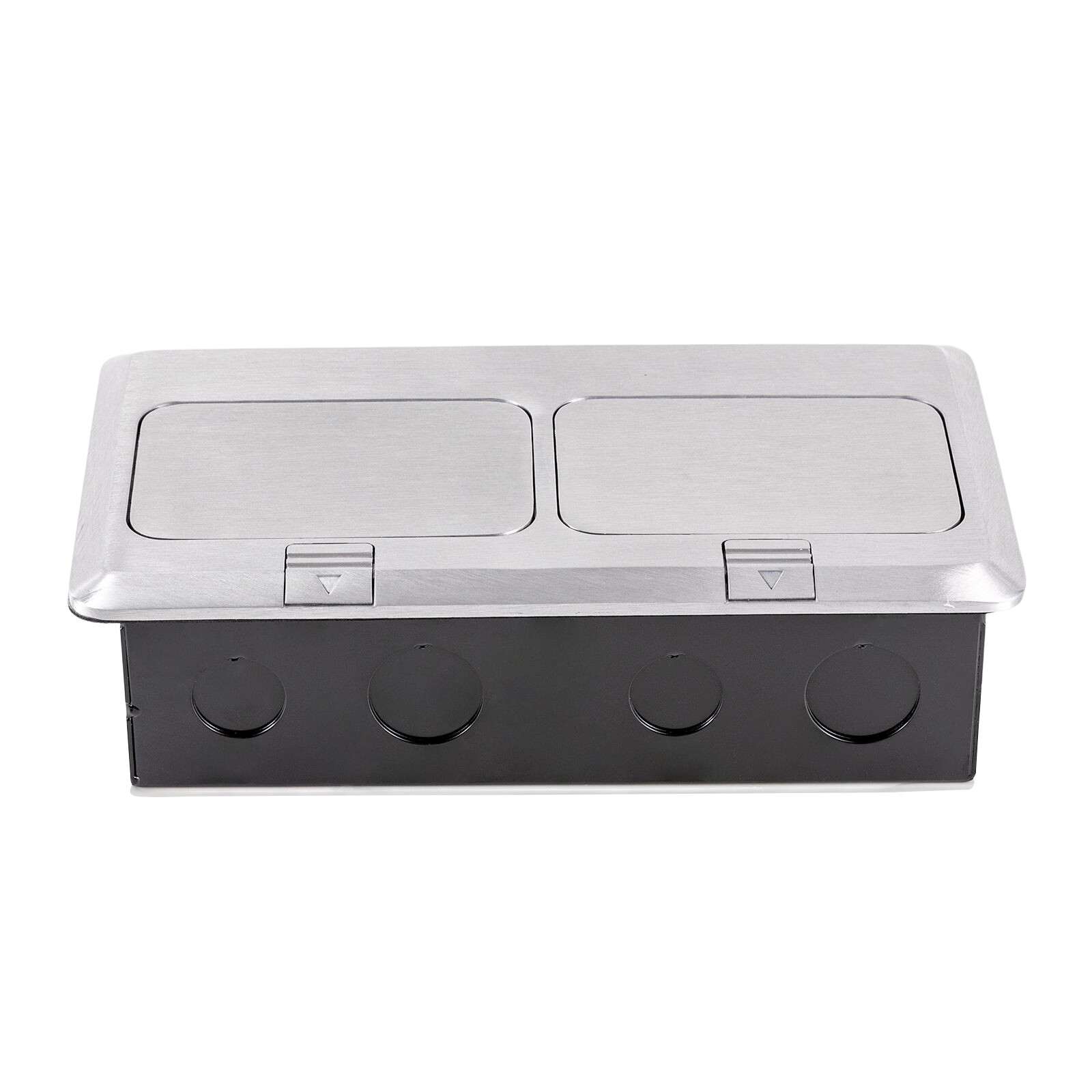 Dual Pop Up Floor Outlet 20A USB W/ Sockets Electrical Outlet Receptacle Silver