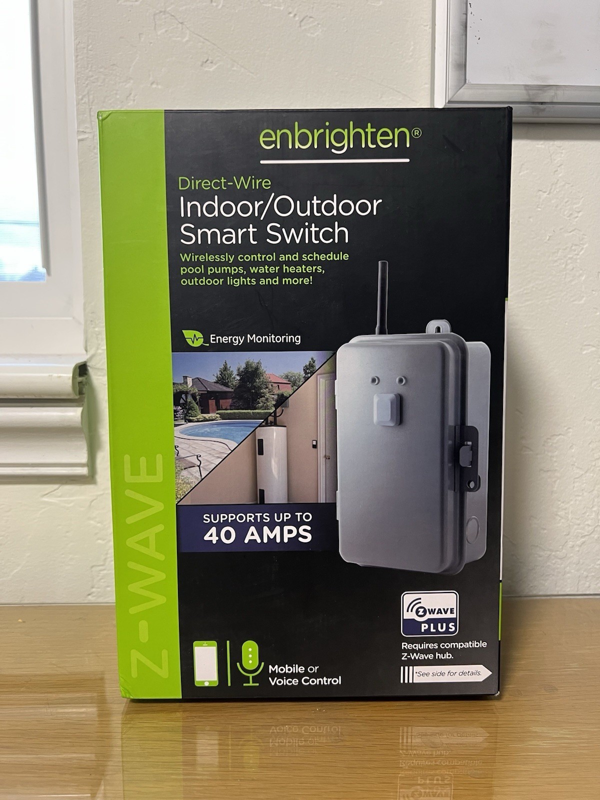 GE Z-Wave Plus Direct Wire Indoor/Outdoor Lighting Control Smart Switch ZW4007