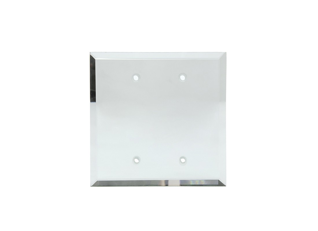 FHC MP208C Clear Double Blank Glass Mirror Plate with Screw Holes
