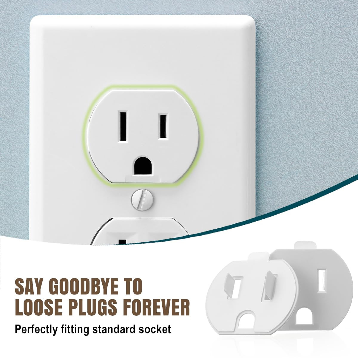 Loose Outlet Plug Fix, 12 Pack Plastic Snug Socket Secured, Outlet Tightener Ins