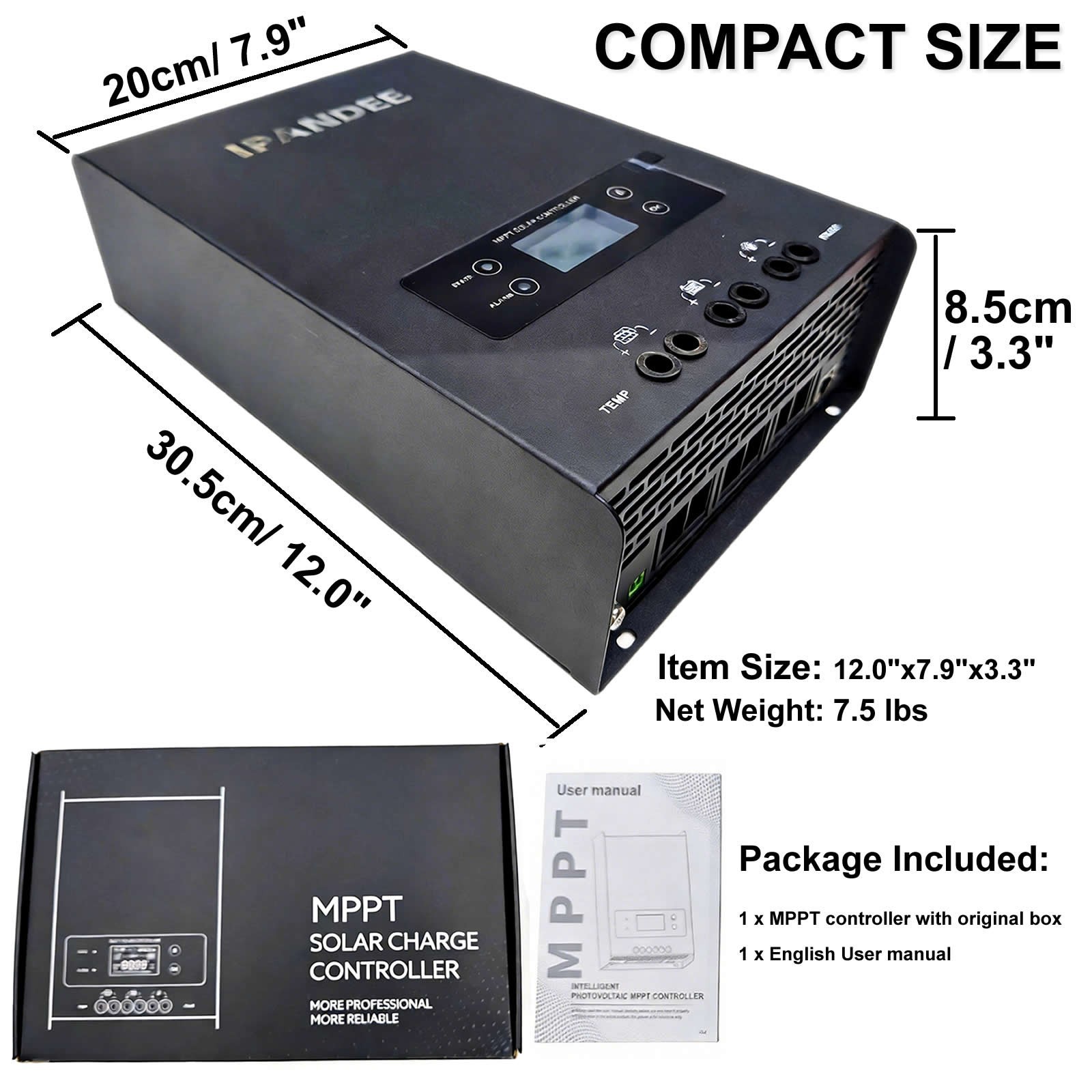 MPPT Solar Charge Controller 60A/100A 12V/24V/36V/48V For Battery Regulator w/BT