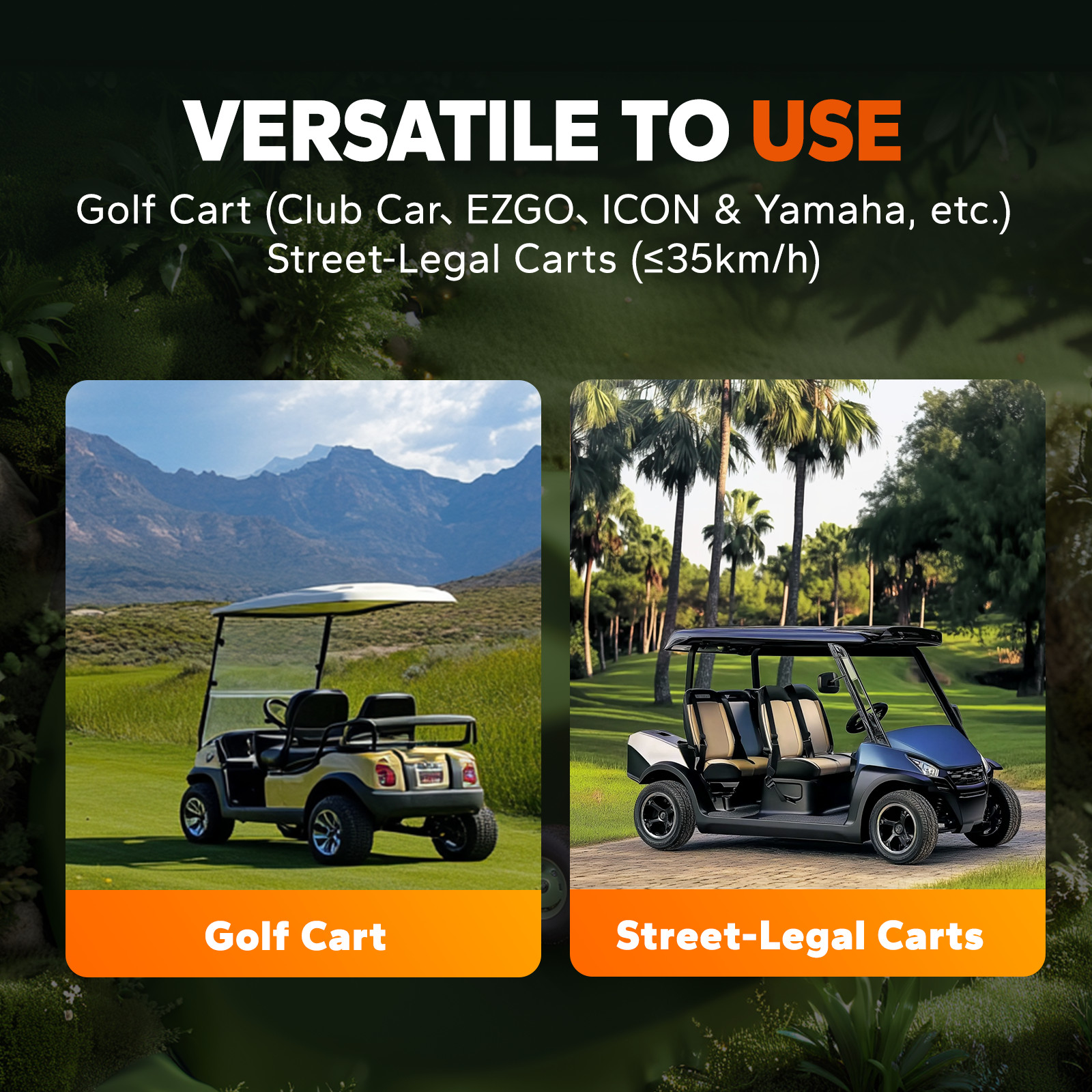 LiTime 48V 51.2V 30Ah GC2 Metal Case Lithium Golf Cart Battery w/ RS485 Port LOT