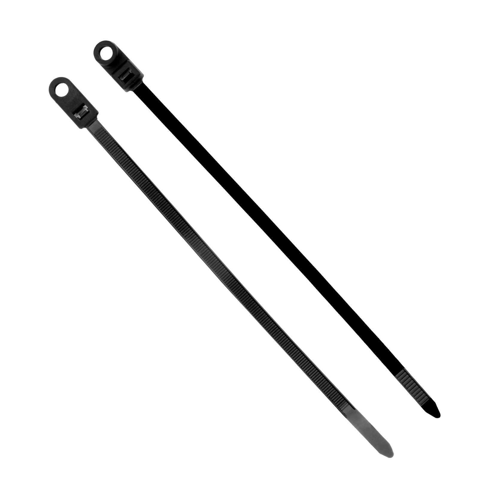100 Nylon Cable Wire Zip Ties Mounting Hole Nail Screw 50 LBS 10″ Inch Black