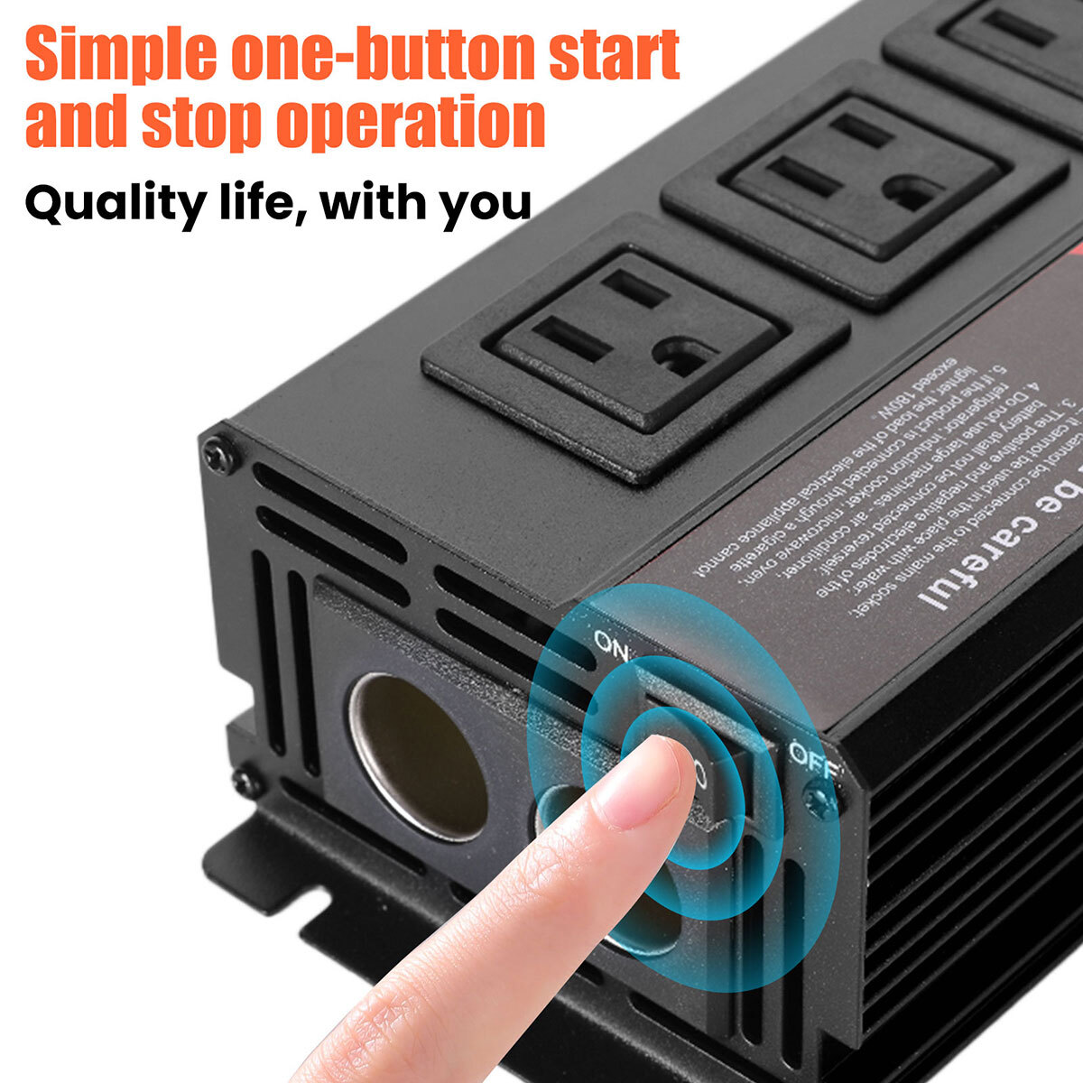 1500W 2500W 5000W Car Power Inverter 12V to 110V Converter 3AC 4USB LCD Display