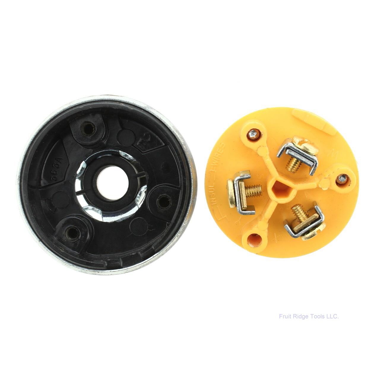 Eagle 2365 Yellow Armored Nylon Locking Plug L10-20P 20A 125/250V 3-Pole 3-Wire