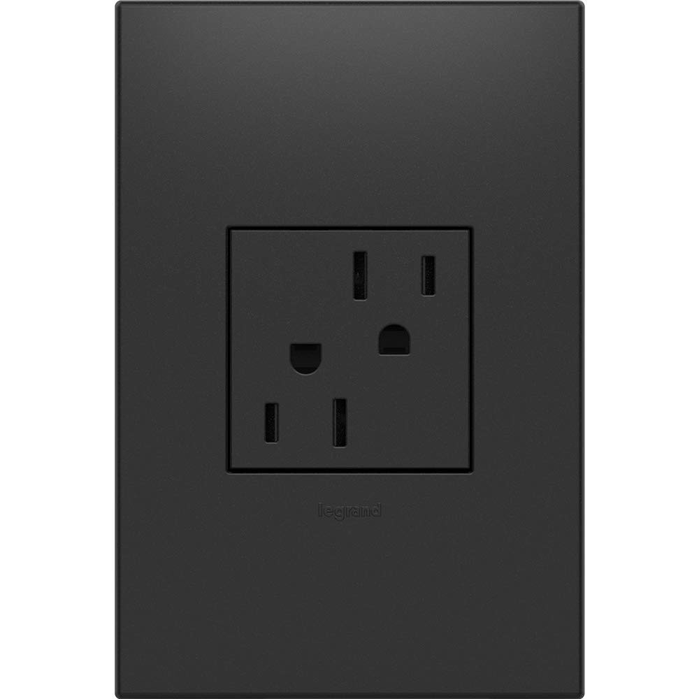 Legrand adorne 15A Tamper-Resistant Outlet (Graphite Finish), ARTR152G4, 12-Pack