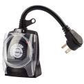 Dark Gray Outdoor Timer 24 Hour Programmable Appliance Control 125 Volt