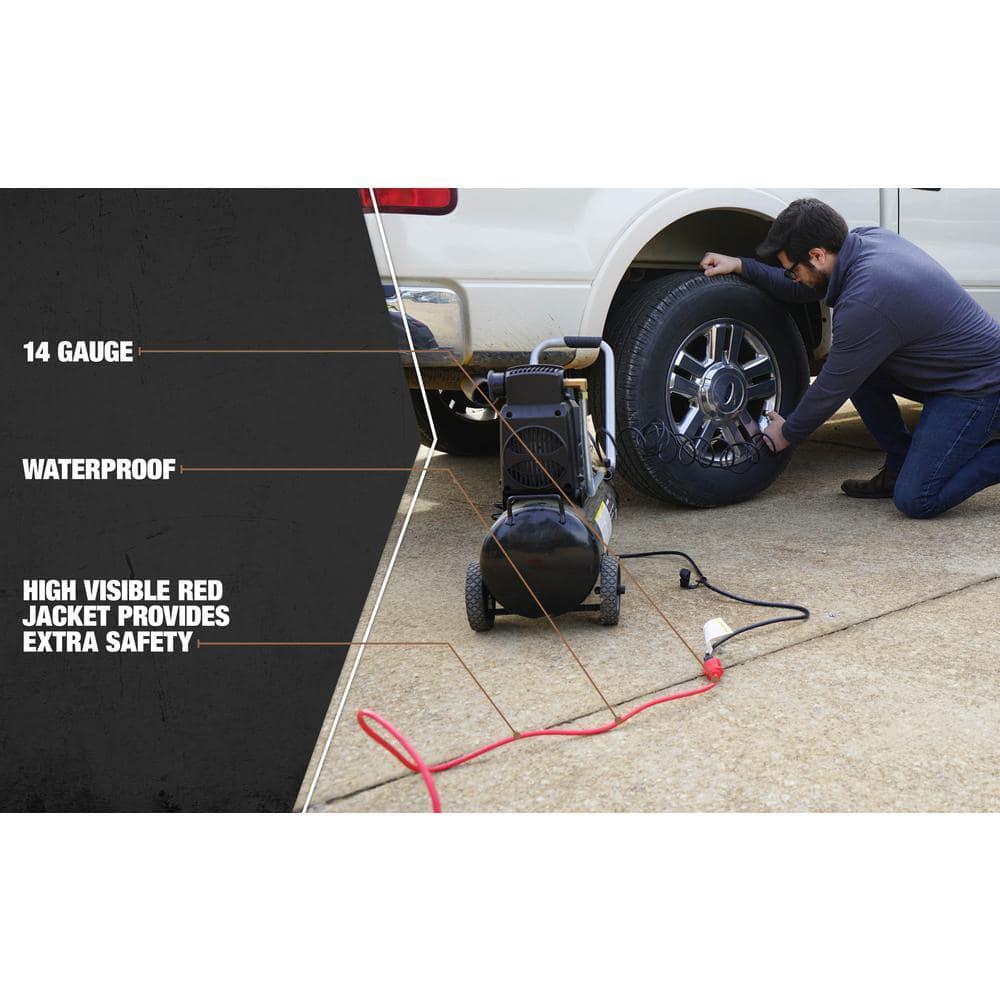 Southwire Extension Cord Red Outdoor Medium-Duty Abrasion Resistant 100 ft. L
