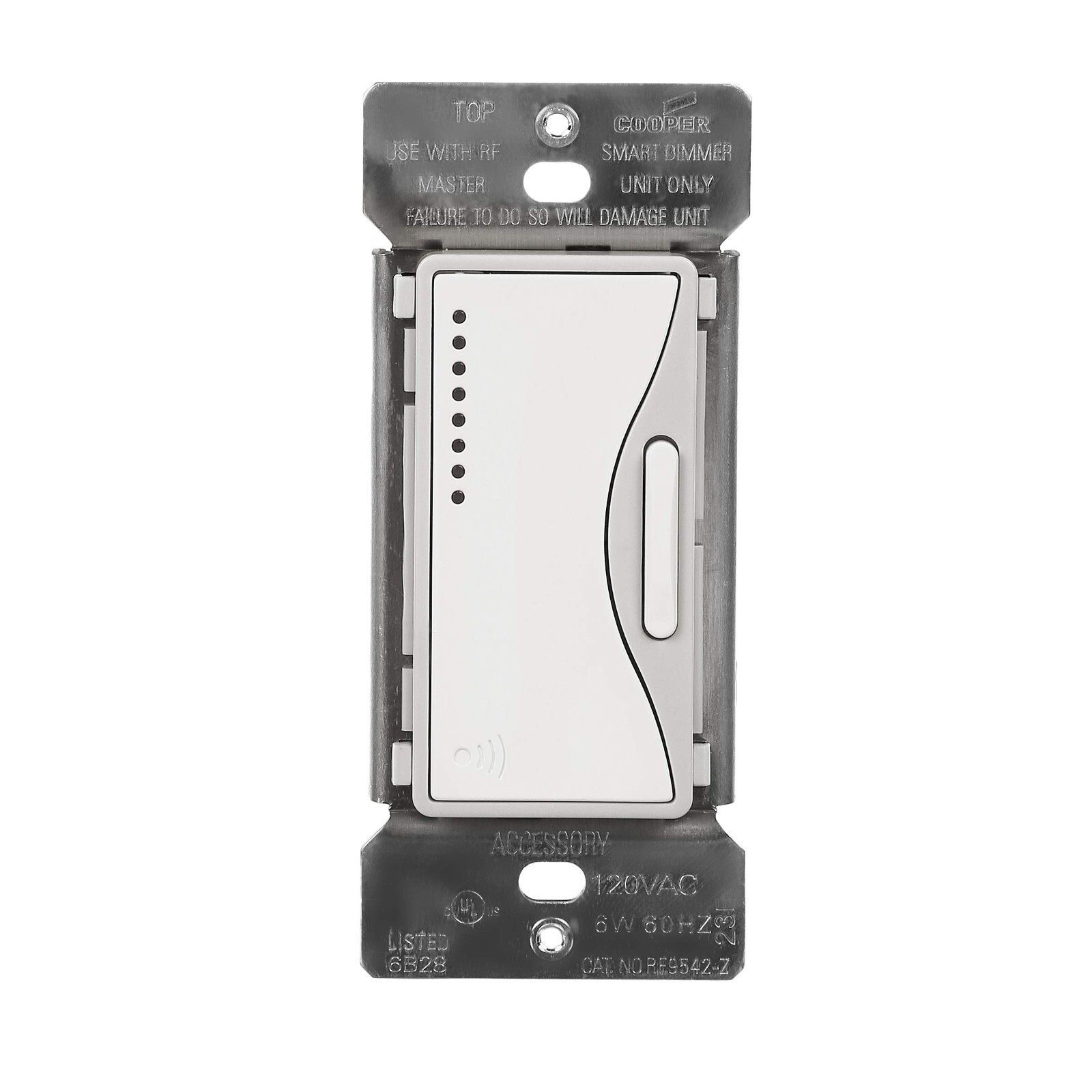NEW Eaton RF9642-ZWS Z-Wave Plus Smart Wi-Fi Accessory Dimmer White Satin