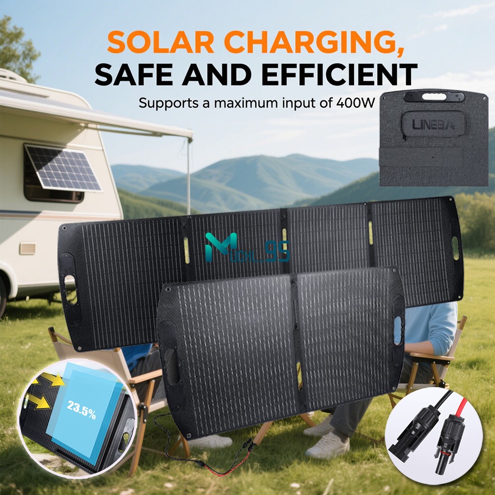 400W Portable Folding Solar Panel Charger Power Station IP65 for Home RV Camping