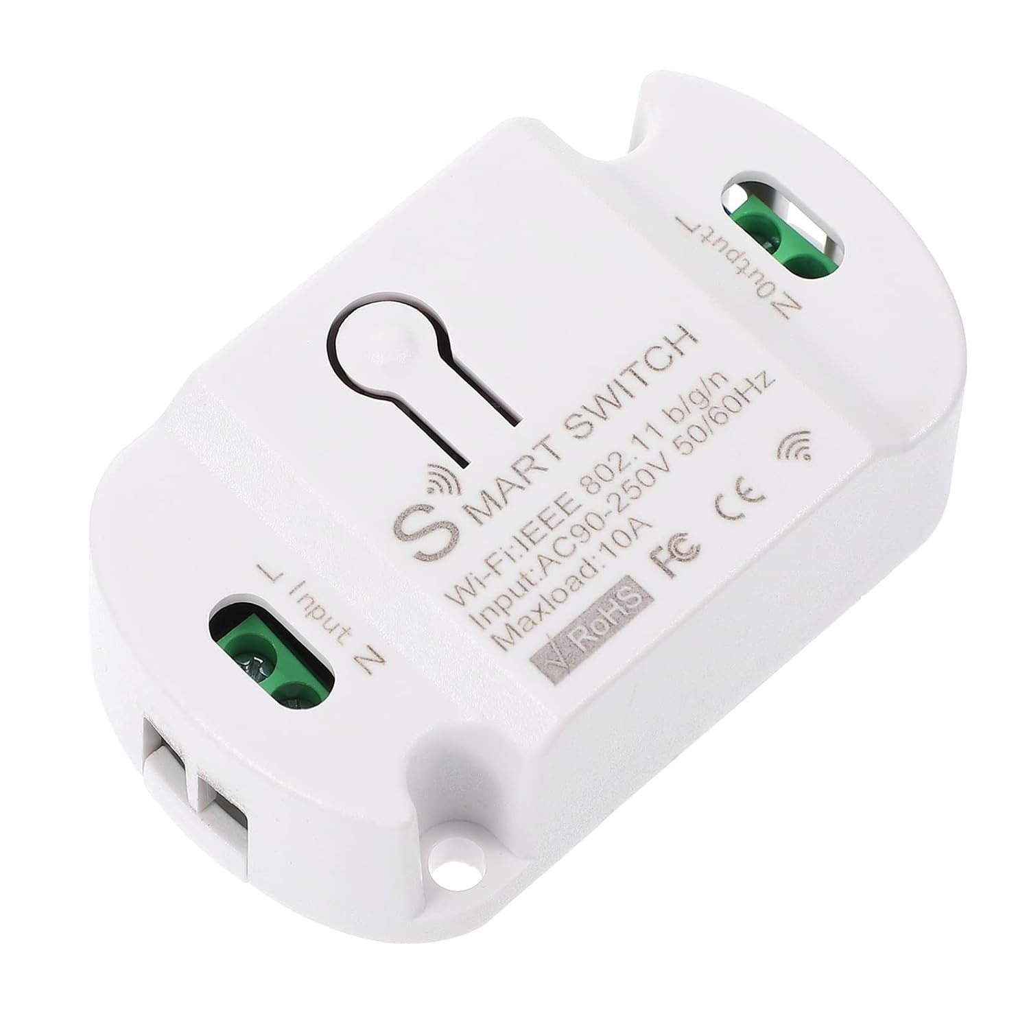 Smart Timer Switch with Phone App Control – White, 6.8x4cm