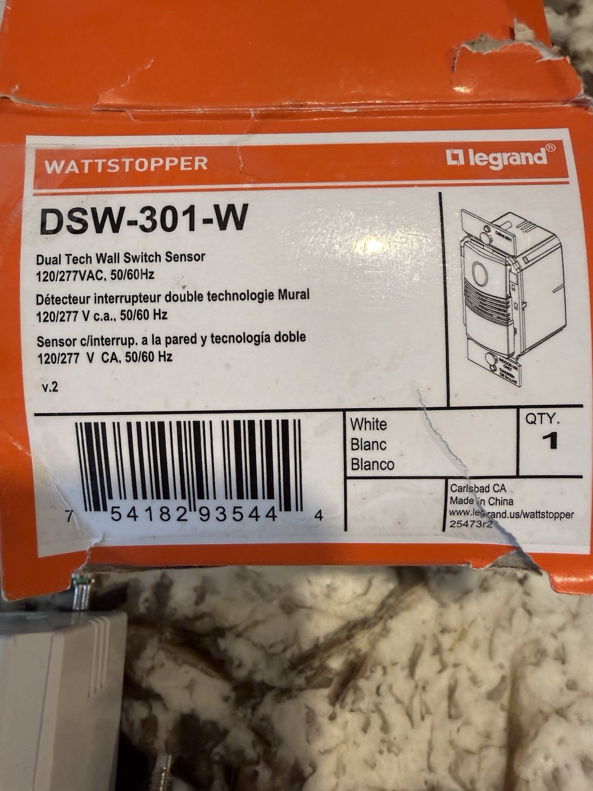 Legrand Wattstopper DSW-301-W