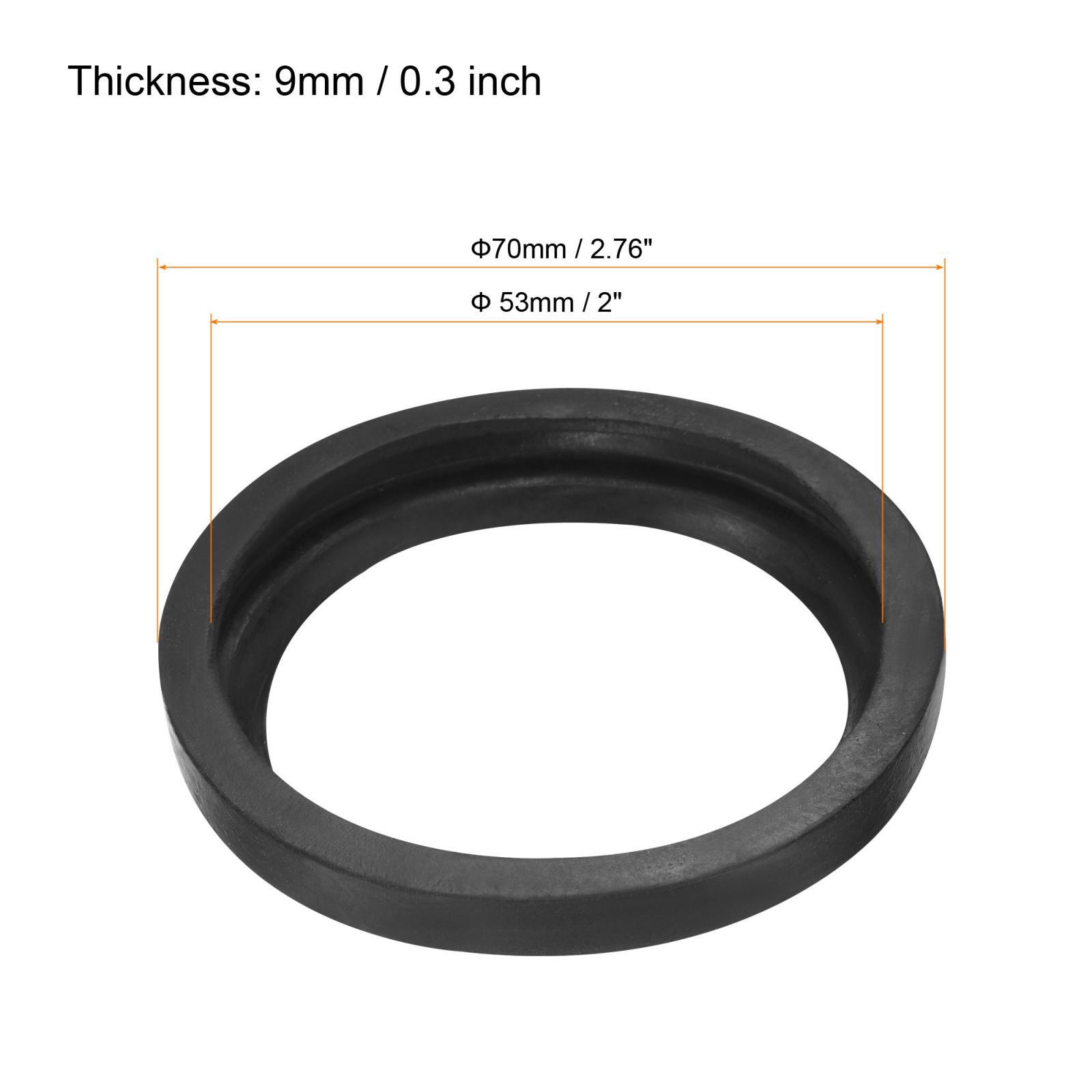 2.7” Round Weatherproof Gasket, Valve Seal Outlet Cover Gaskets, Black
