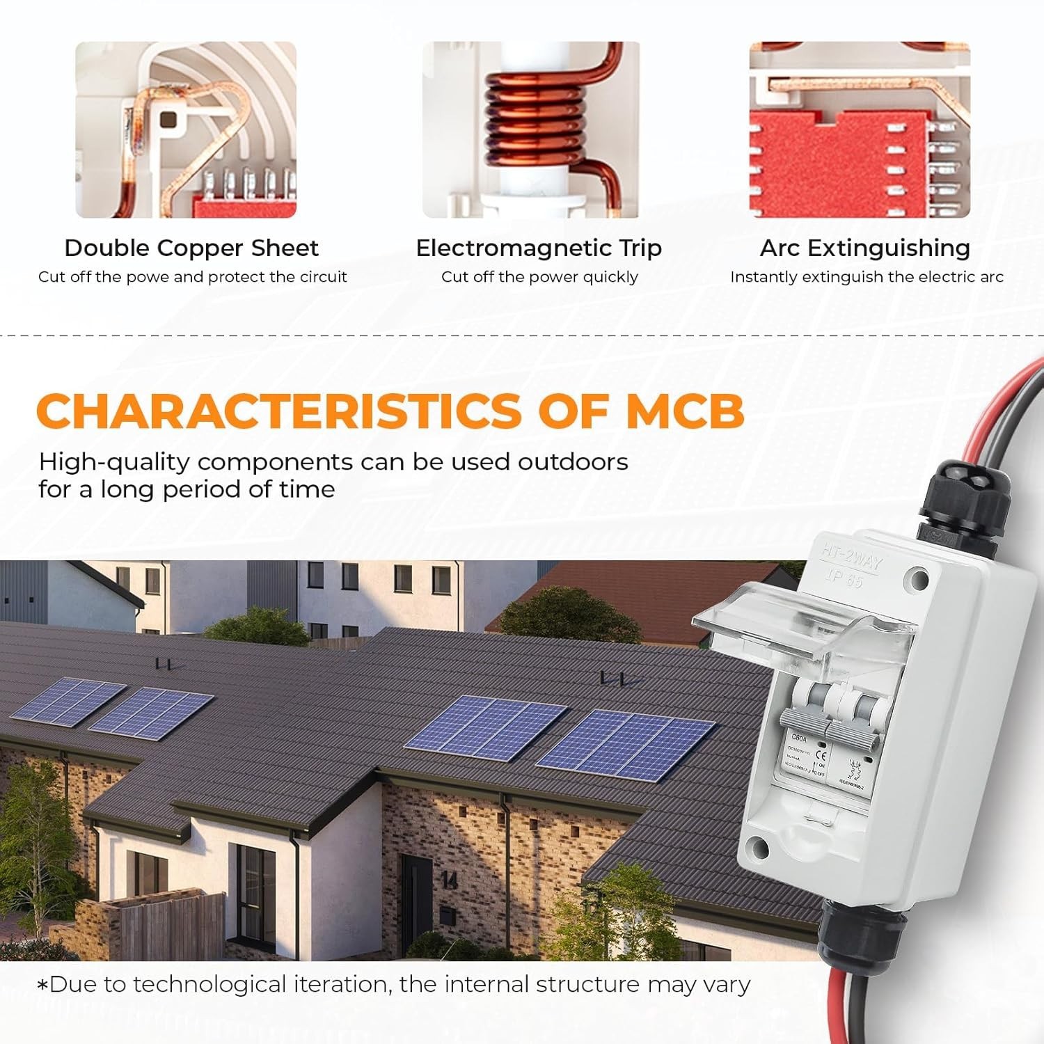 Solar Panel Disconnect Switch 1000V 60A PV Disconnect Switch Outdoor Miniatur…