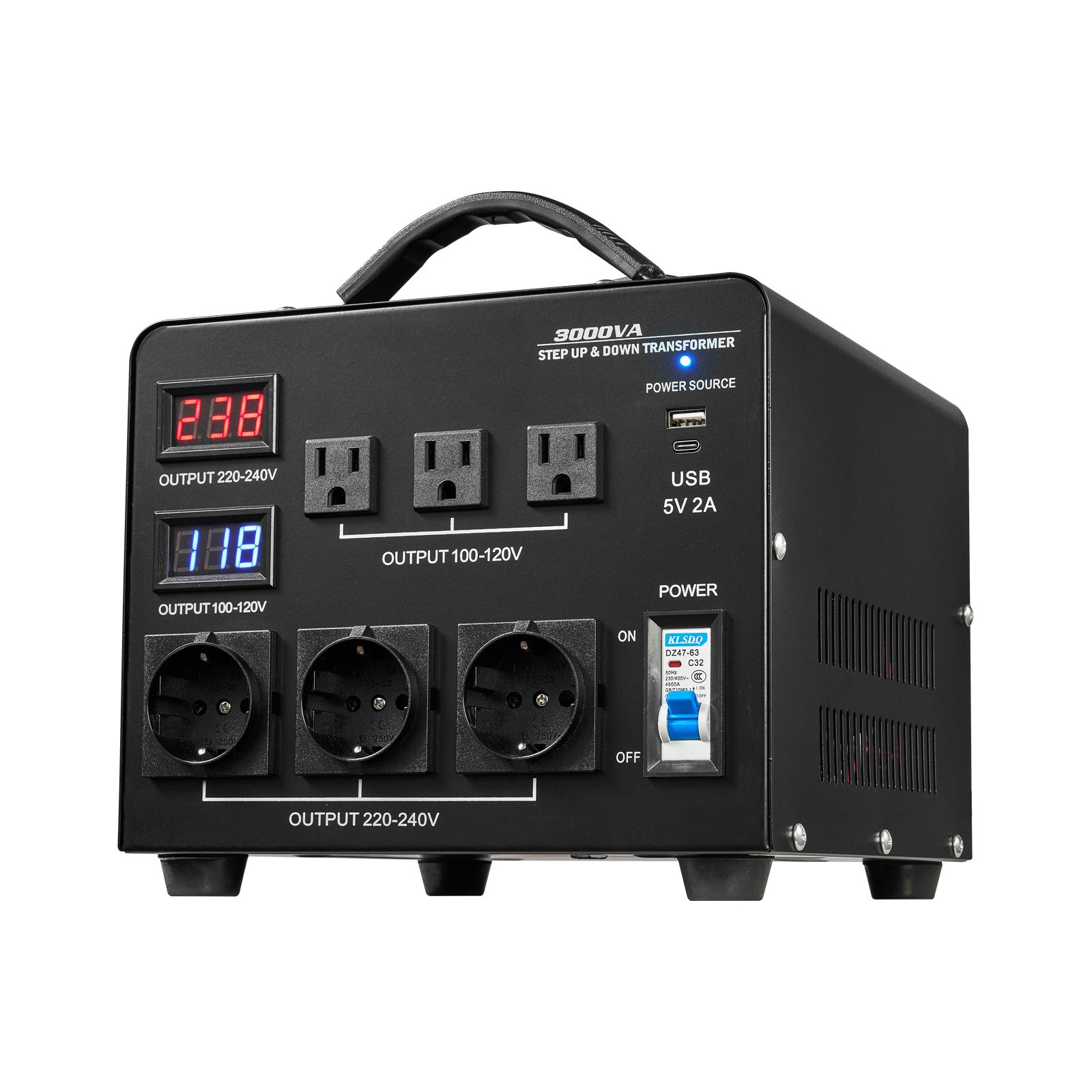 3000VA Automatic Voltage Converter Transformer for 110V to 220V & 220V to 110V
