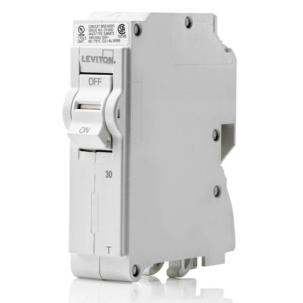 Leviton 30A 1-Pole Plug-On Standard Branch Circuit 30-Amp, White
