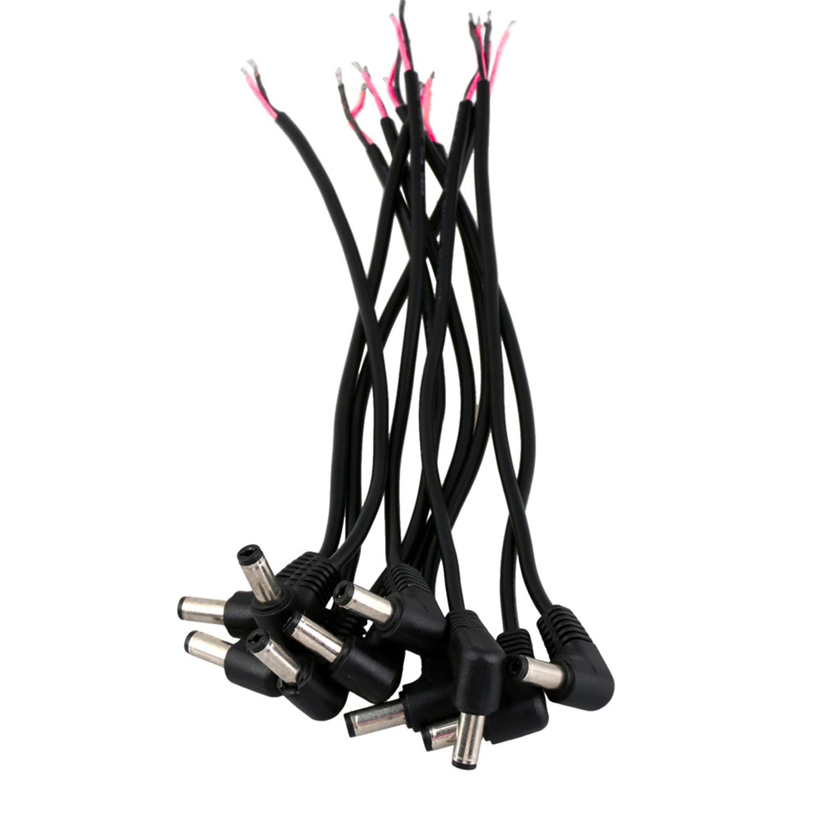 ID 2.1mm OD 5.5mm Cable Length 25cm DC Power Male Jack Plug Right Angle with …