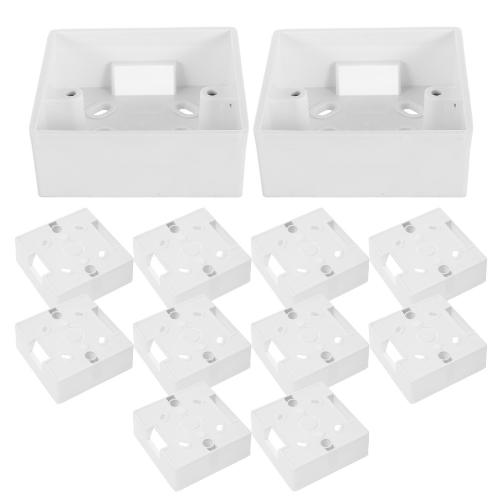 12 Pcs Single Gang Socket Box Dustproof Flush Wall Switch Protection Case