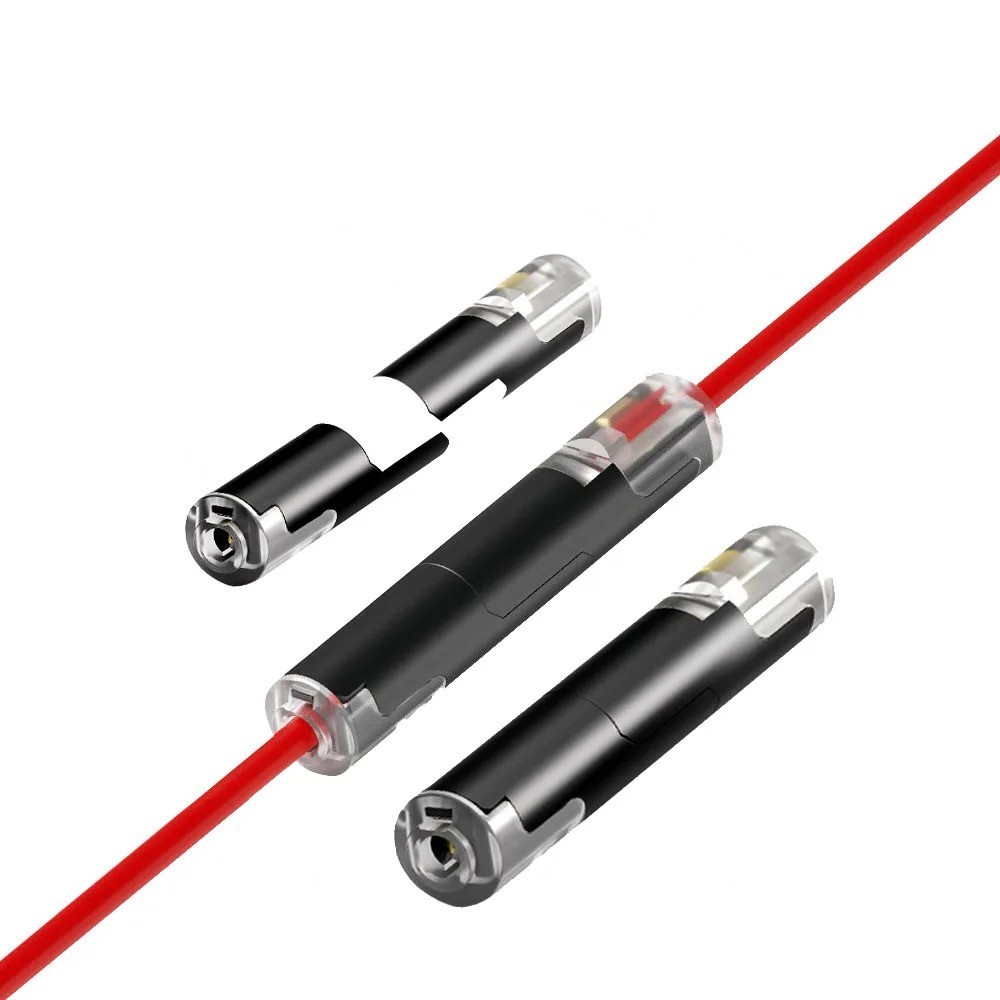 10Pcs/20Pcs/50Pcs 1-Way Quick-Connect Cable Connectors – No Soldering, Single Wi