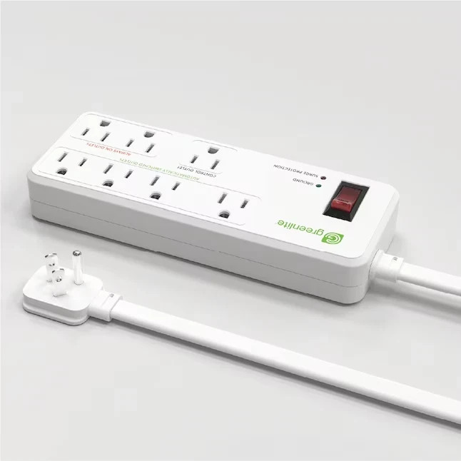 Greenlite 3-ft 7 -Outlet Indoor White Power Strip
