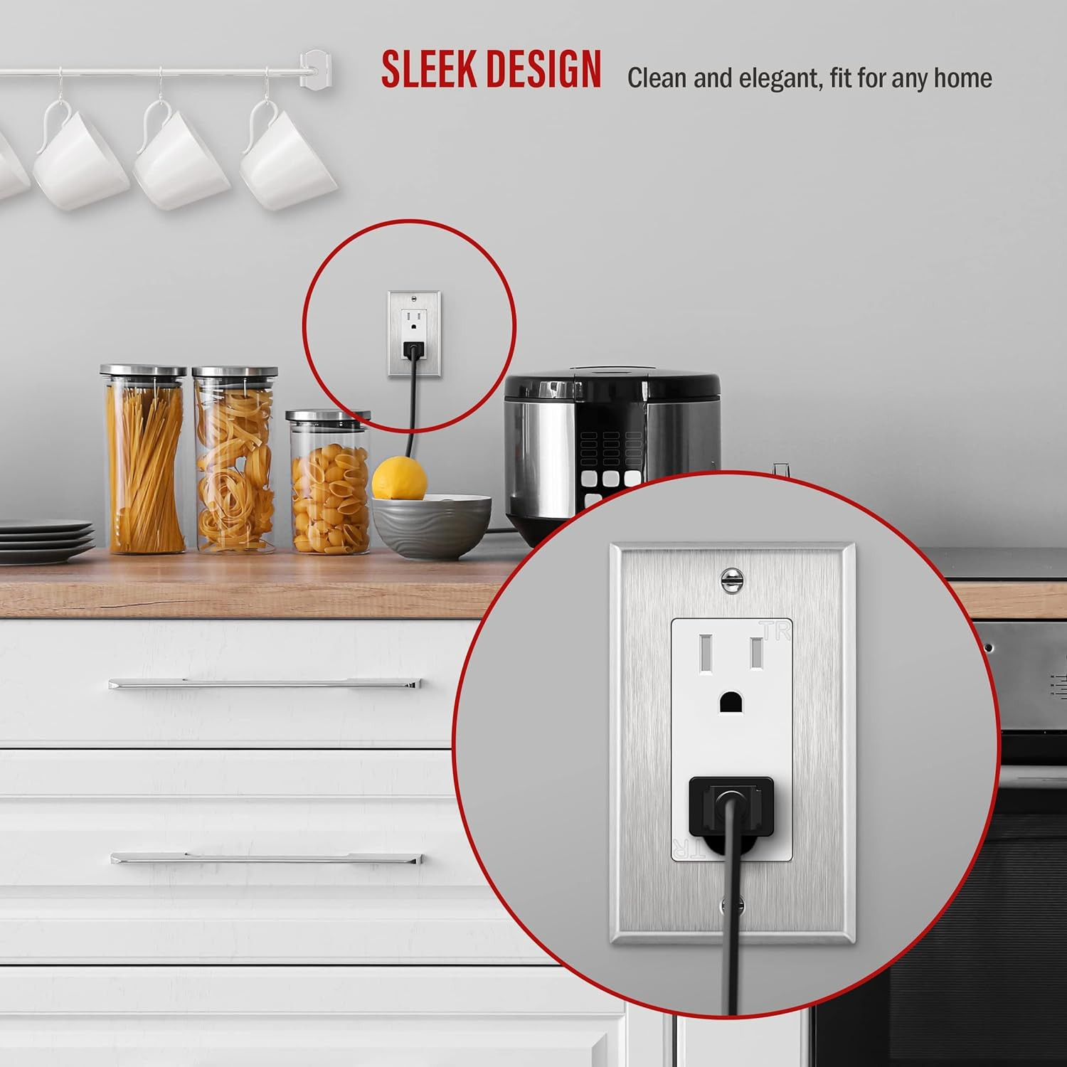 Decorator Switch or Receptacle Outlet Metal Wall Plate, Corrosion Resistant, Siz