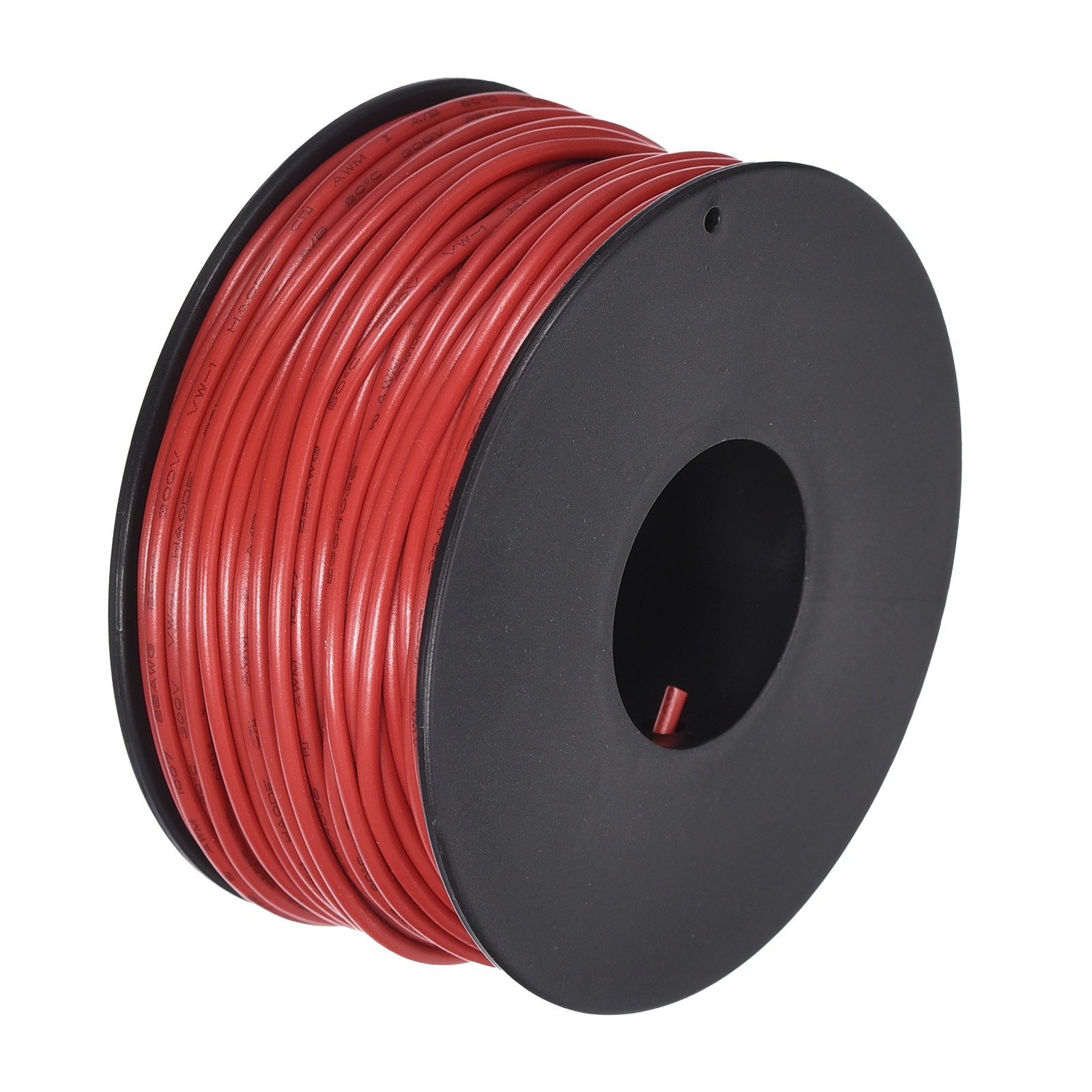 22AWG Stranded Wire Hookup 30M/100ft Red Electrical Wire UL1007 Spool