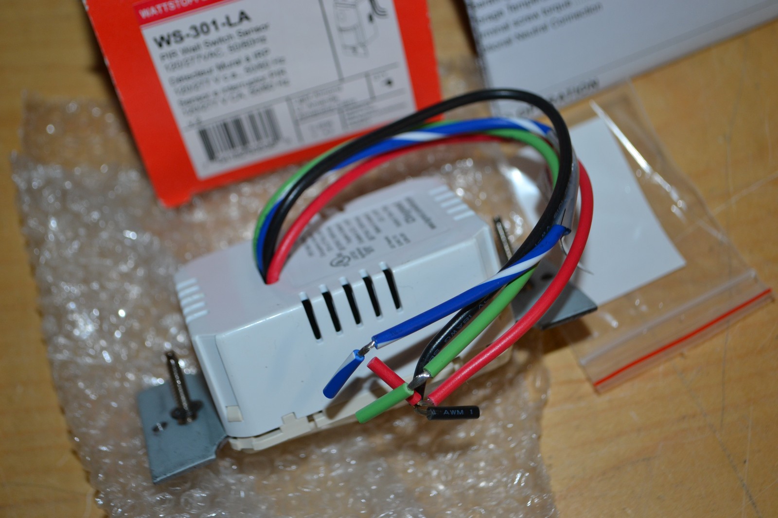 PIR Wall Switch Occupancy Sensor, 120/277V, Lt. Almond ~ WS-301-LA ~ Legrand
