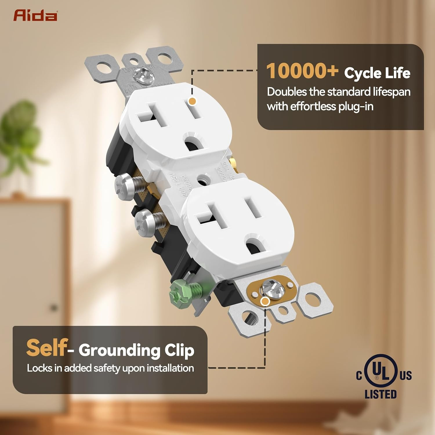 20 Amps Outlets Duplex Electrical Receptacle Outlets, Electrical Outlet, 20Amp 1