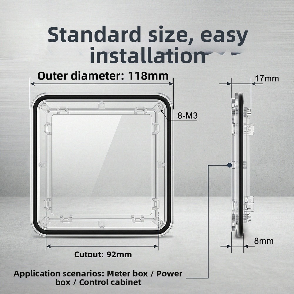 118x118mm Polycarbonate Observation Window for Electrical Distribution Panels