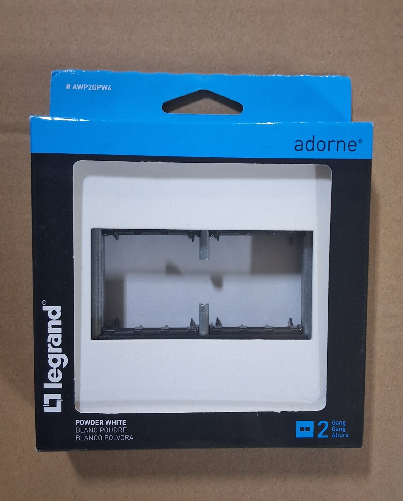 adorne® Matte White 2-Gang Screwless Wall Plate – AWP2GPW4