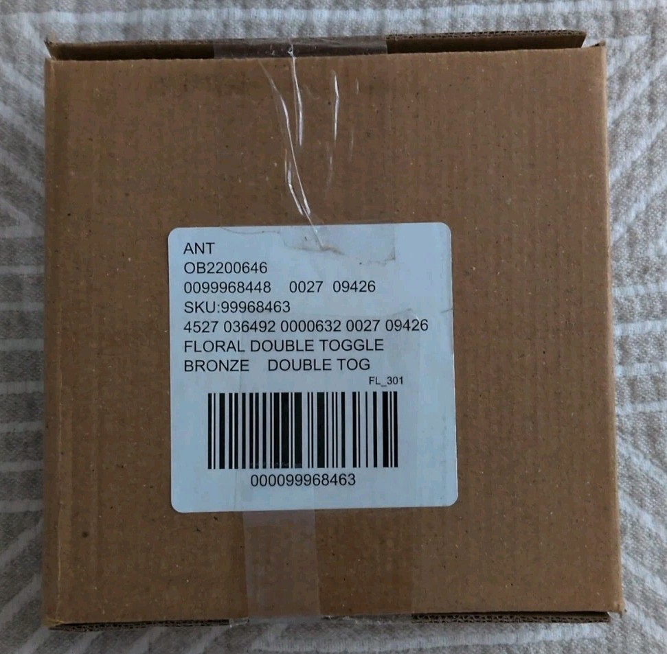 NEW-IN-BOX Anthropologie Floral Border Light Switch Wall Plate, Antique Brass