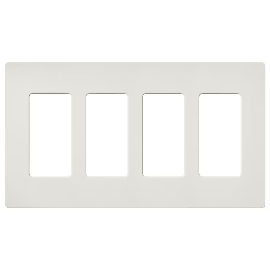 SC-4-LG LUTRON CLARO GANG WALL PLATE FOR DECORATOR/ROCKER SWITCHES, SATIN, LUNAR