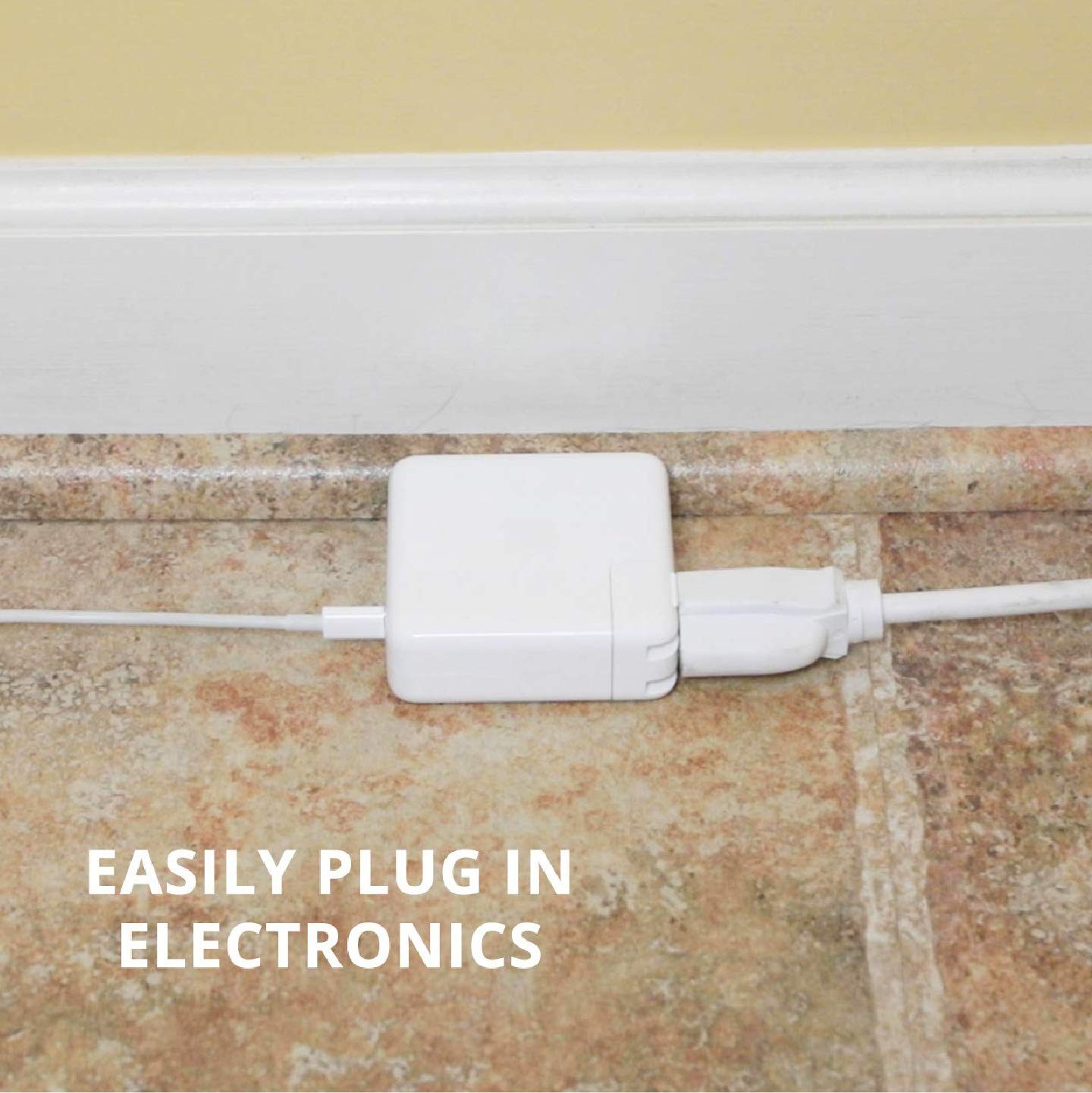 Thonapa 2 Pack White Extension Cord 15 ft, 16/3 SJTW Weatherproof -3 Prong Plug
