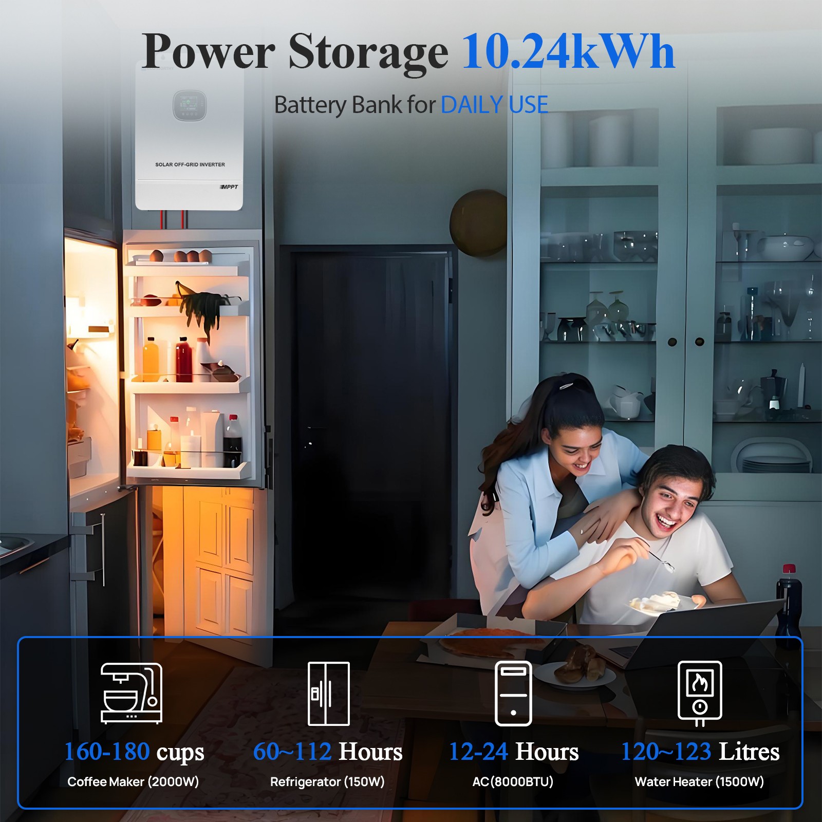 ECO-WORTHY 10KW Output 9.36KWH Off Grid Solar System Complete Kit for Home
